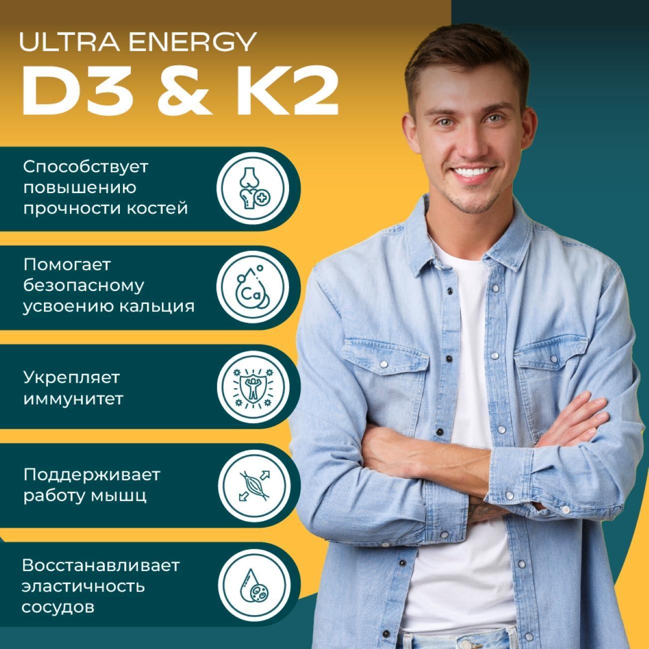 БАД для иммунитета UESUPPS Ultra Energy Vitamin D3 (UES020724)
