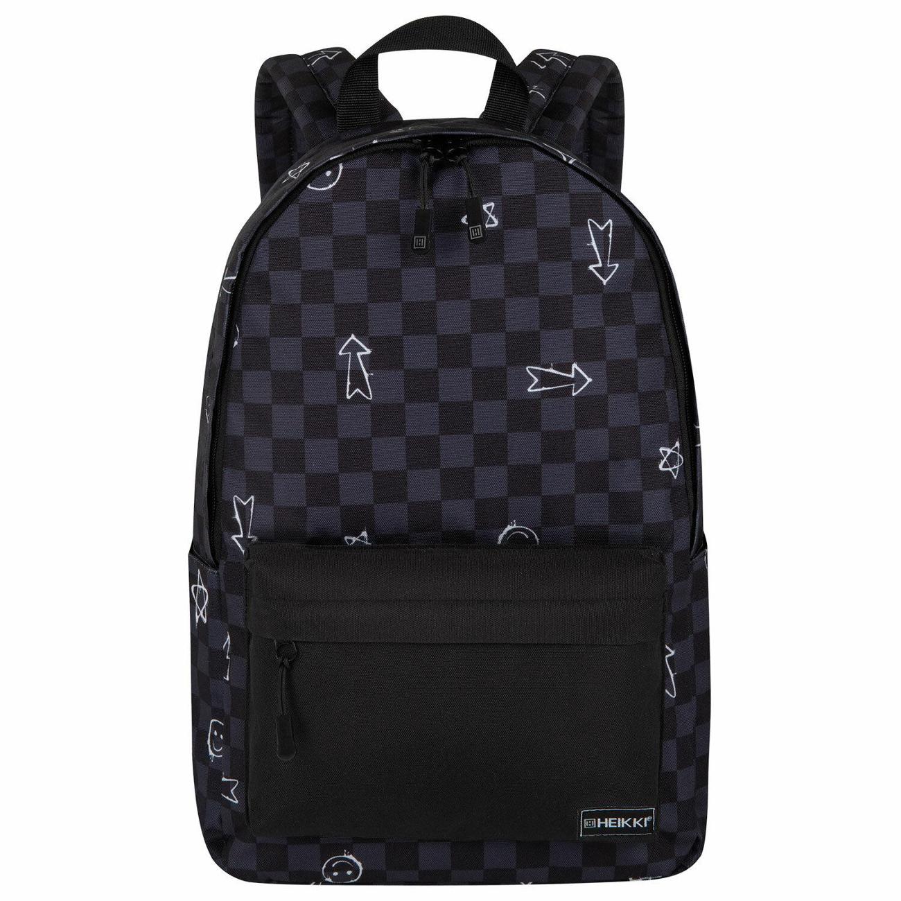 Рюкзак городской HEIKKI Positive 42х28х14 см Шахматы серые
