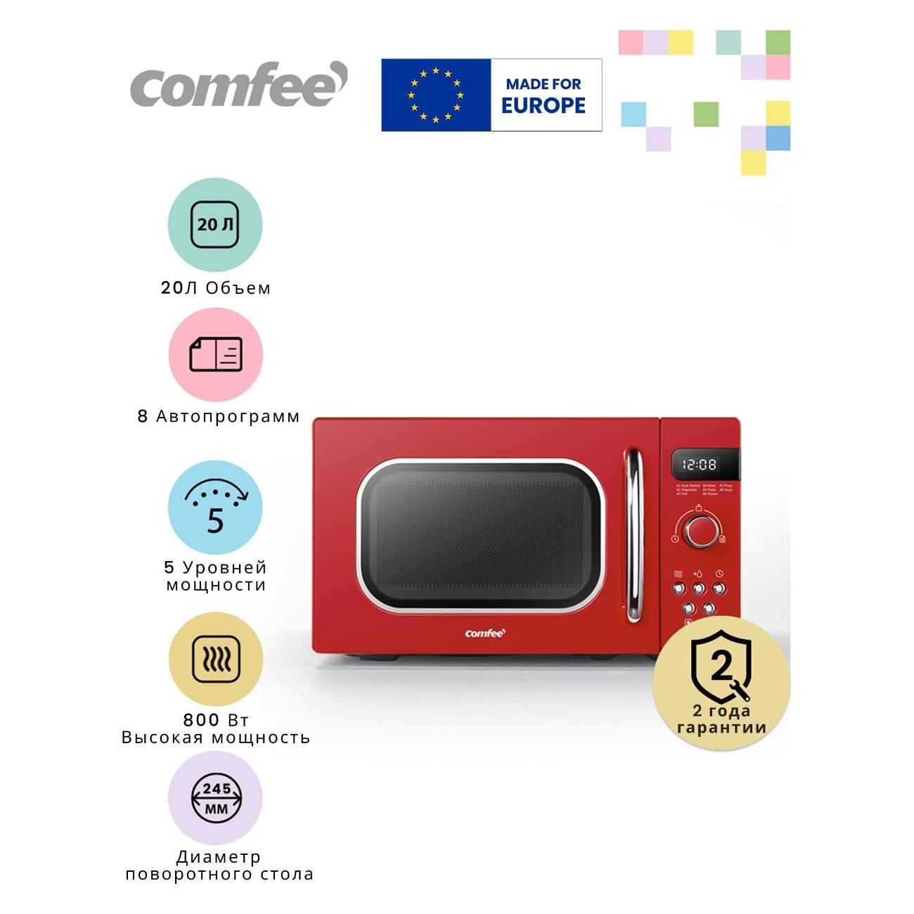Микроволновая печь соло Comfee CMW208A2RA-R