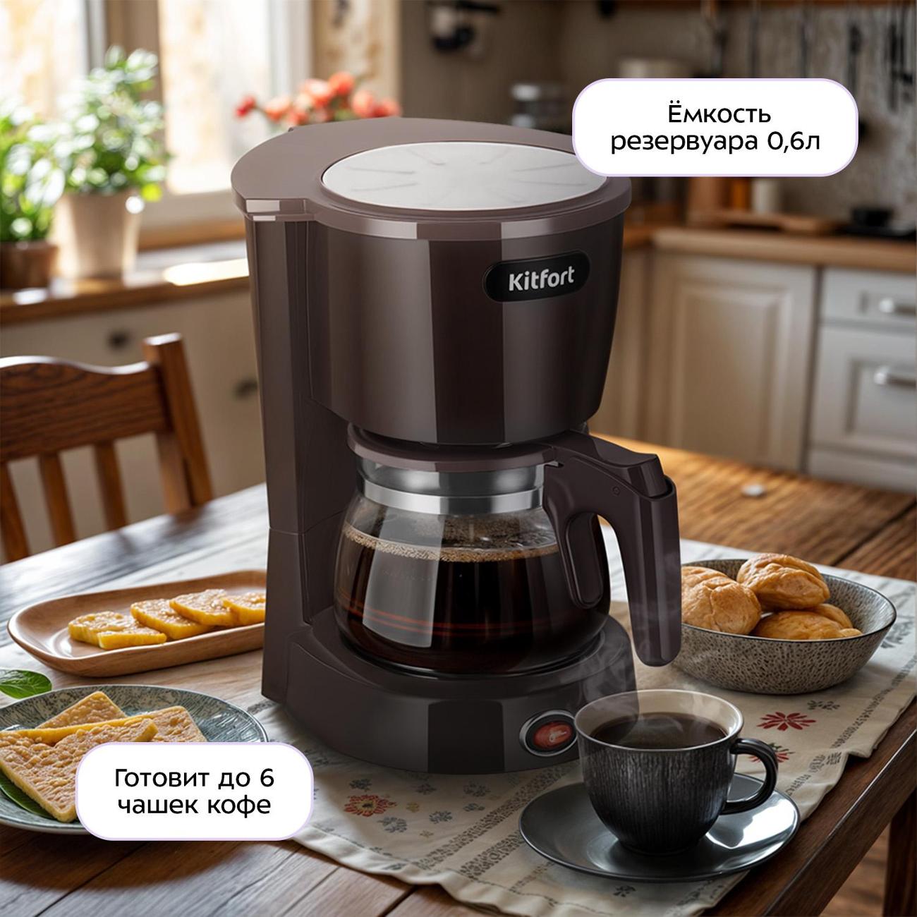 Кофеварка капельного типа Kitfort КТ-7591
