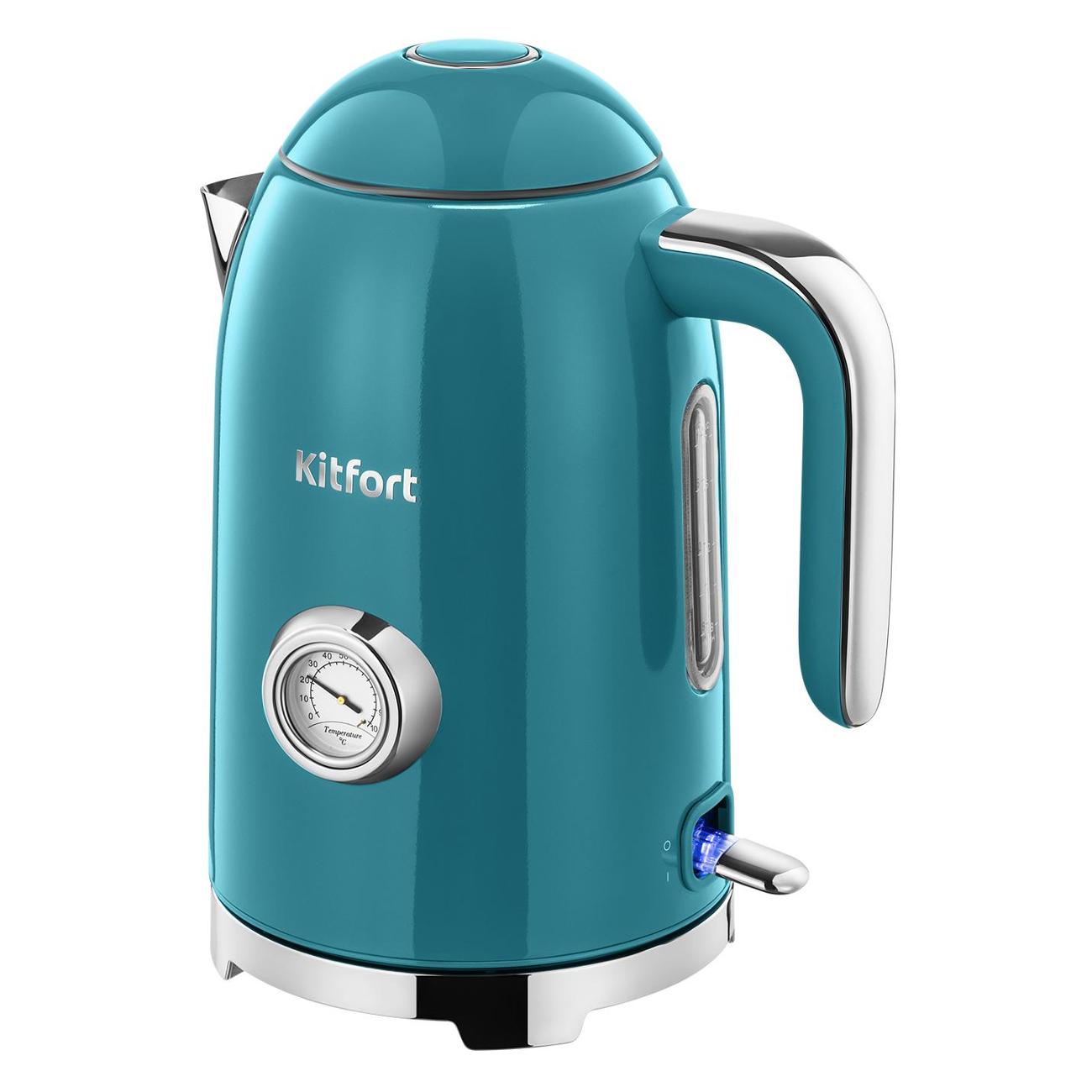 Электрочайник Kitfort КТ-6740 бирюзовый фото