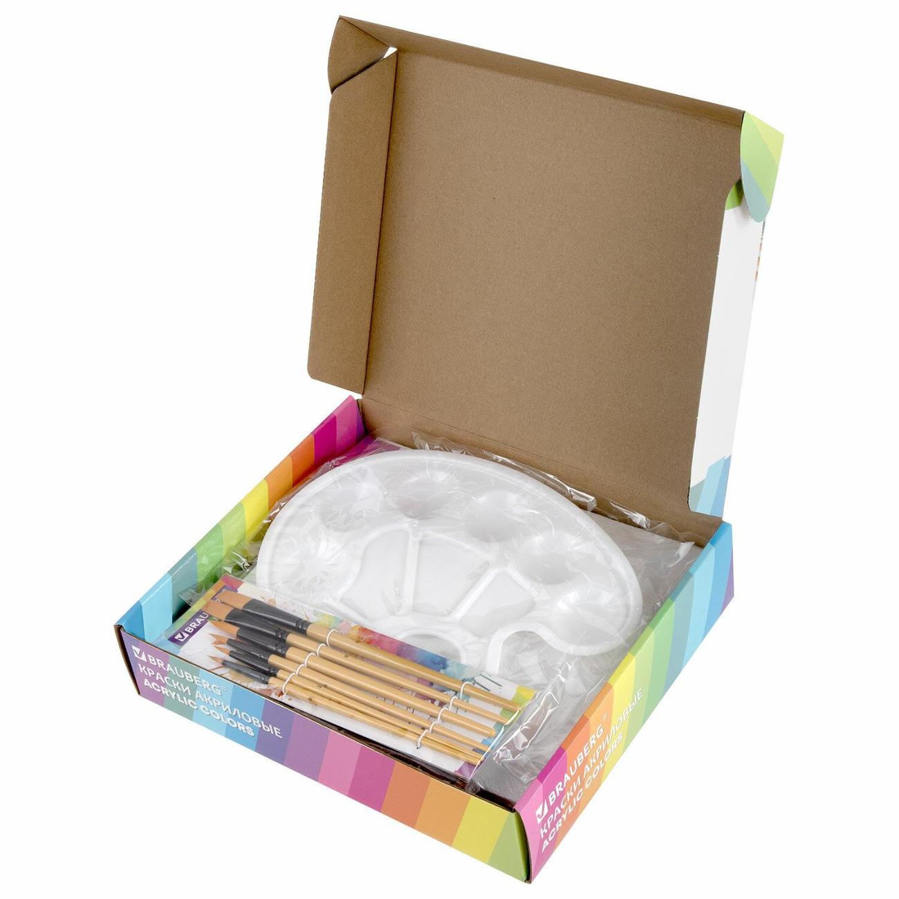 Краски акриловые Brauberg 192545