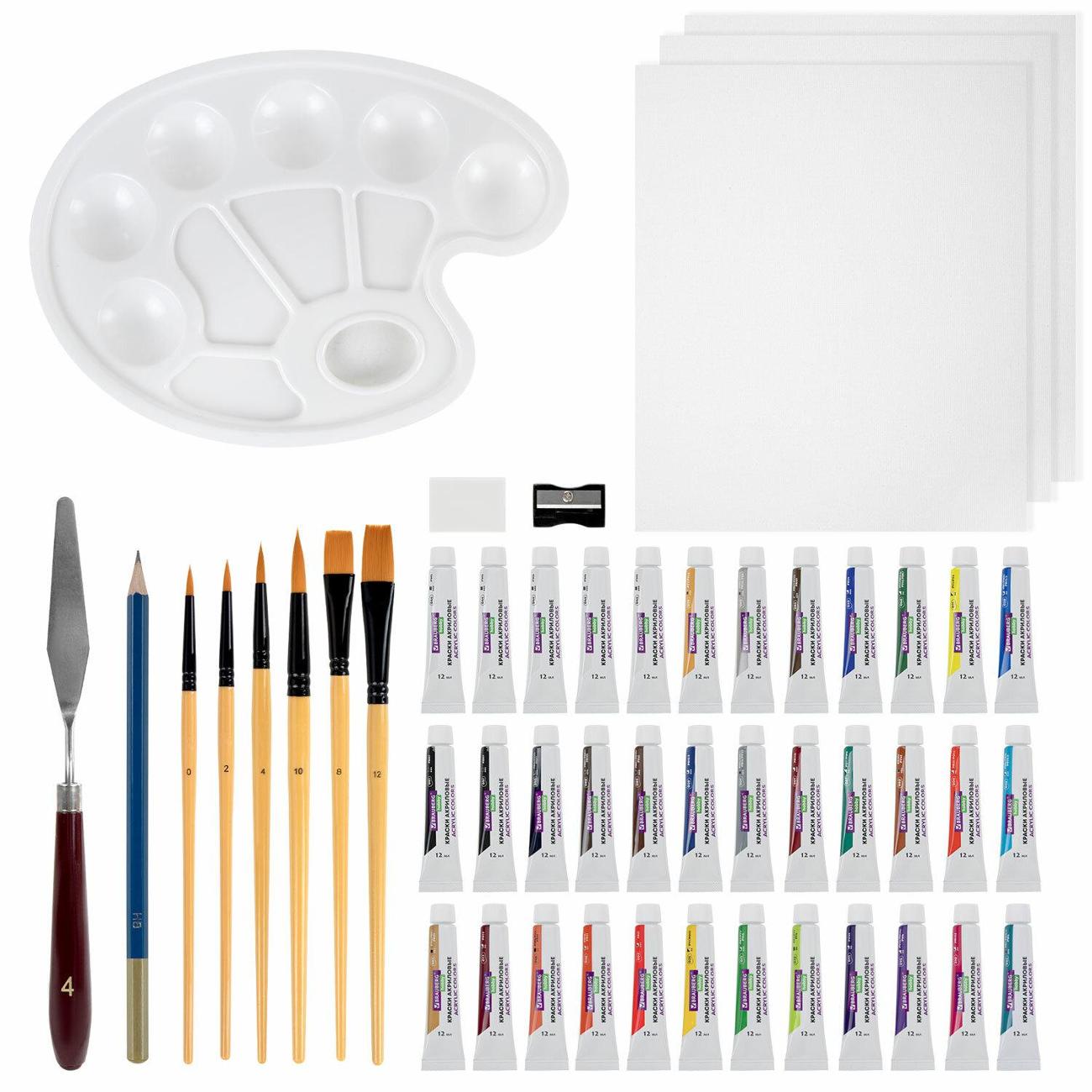 Краски акриловые Brauberg 192545