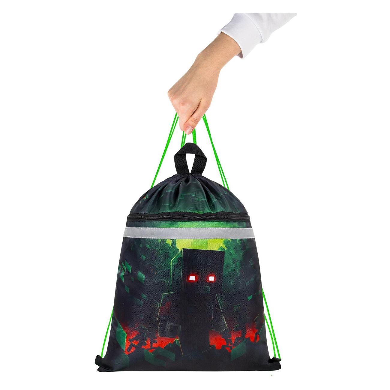 Сумка для обуви Brauberg с петлей, светоотраж, 2 отдел,46х36см, (272396)