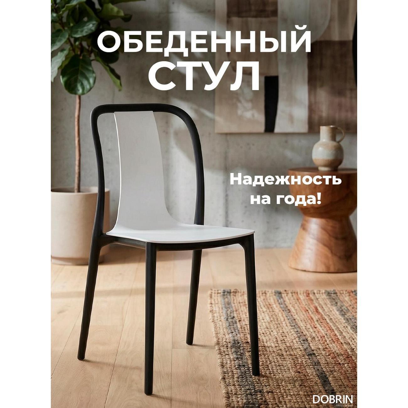 Стул садовый DOBRIN Adam LMZL-PP669 черный/белый фото