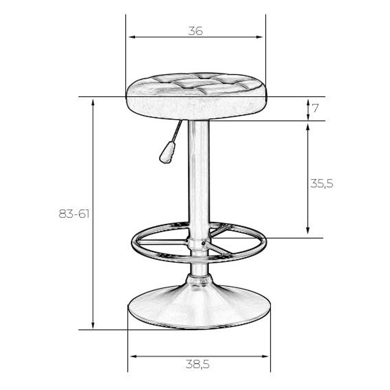 Стул барный DOBRIN Brun Goold LM-5008 черный велюр