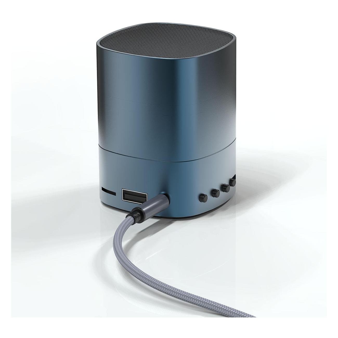 Кабель AUX Deppa Jack 3.5мм - jack 3.5мм, L-коннект 1 м, серый