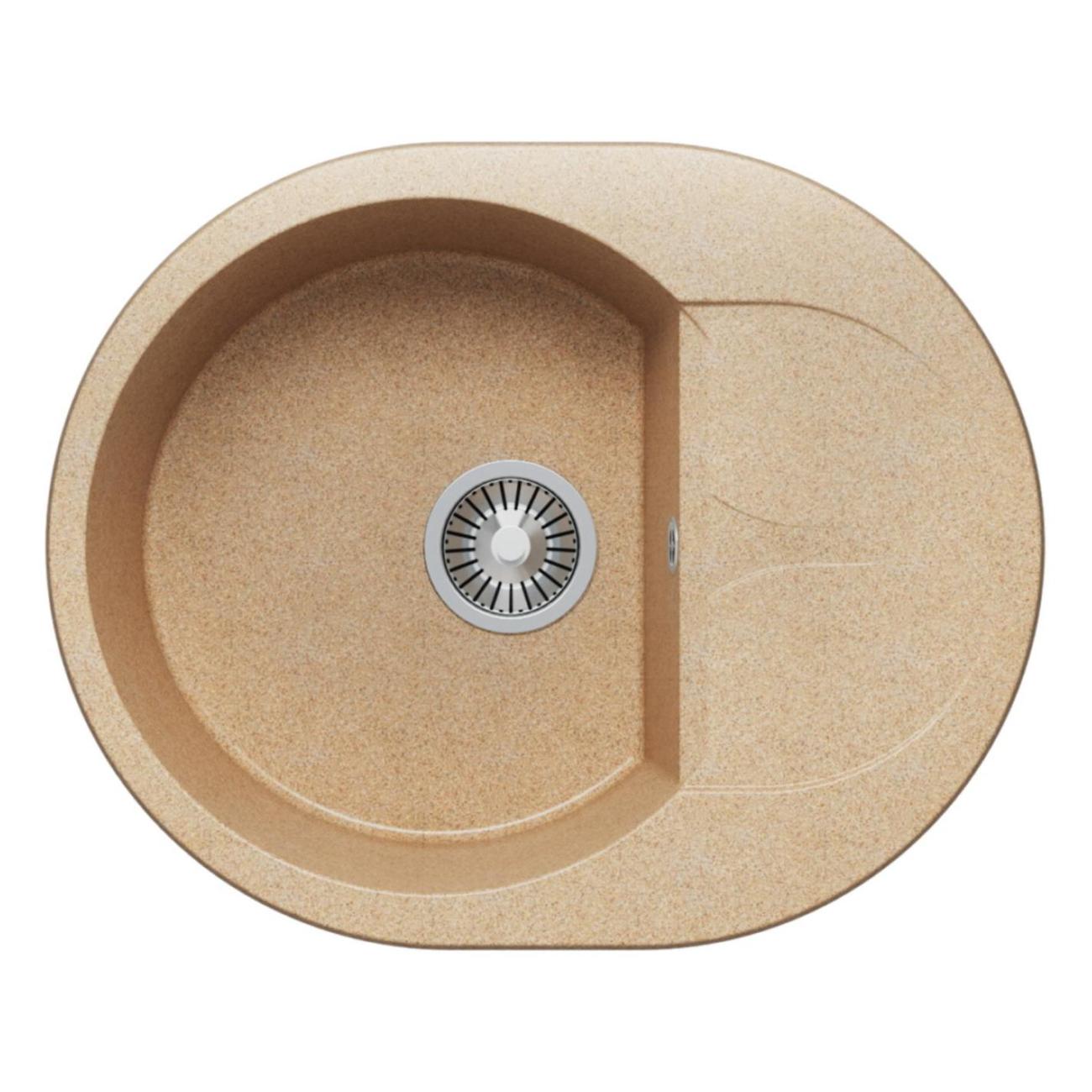 Раковина для кухни POLYGRAN ATOL-620 (№302 Песочная) фото