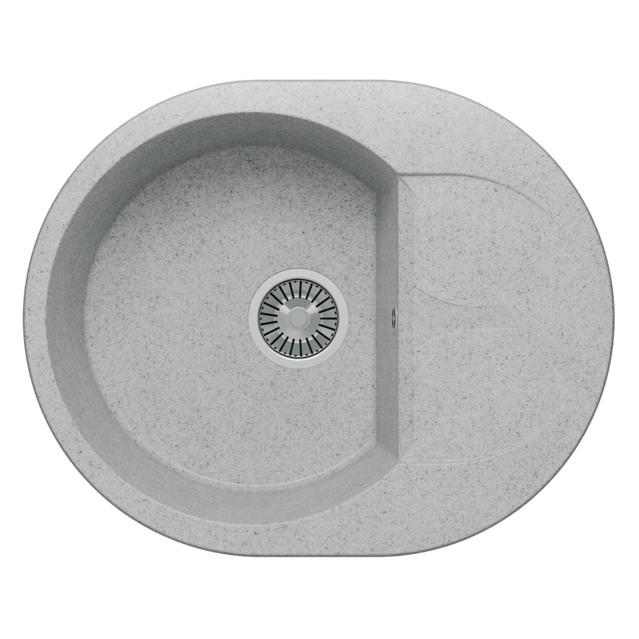 Мойка кухонная POLYGRAN ATOL-620 (№314 Светло-серая) фото
