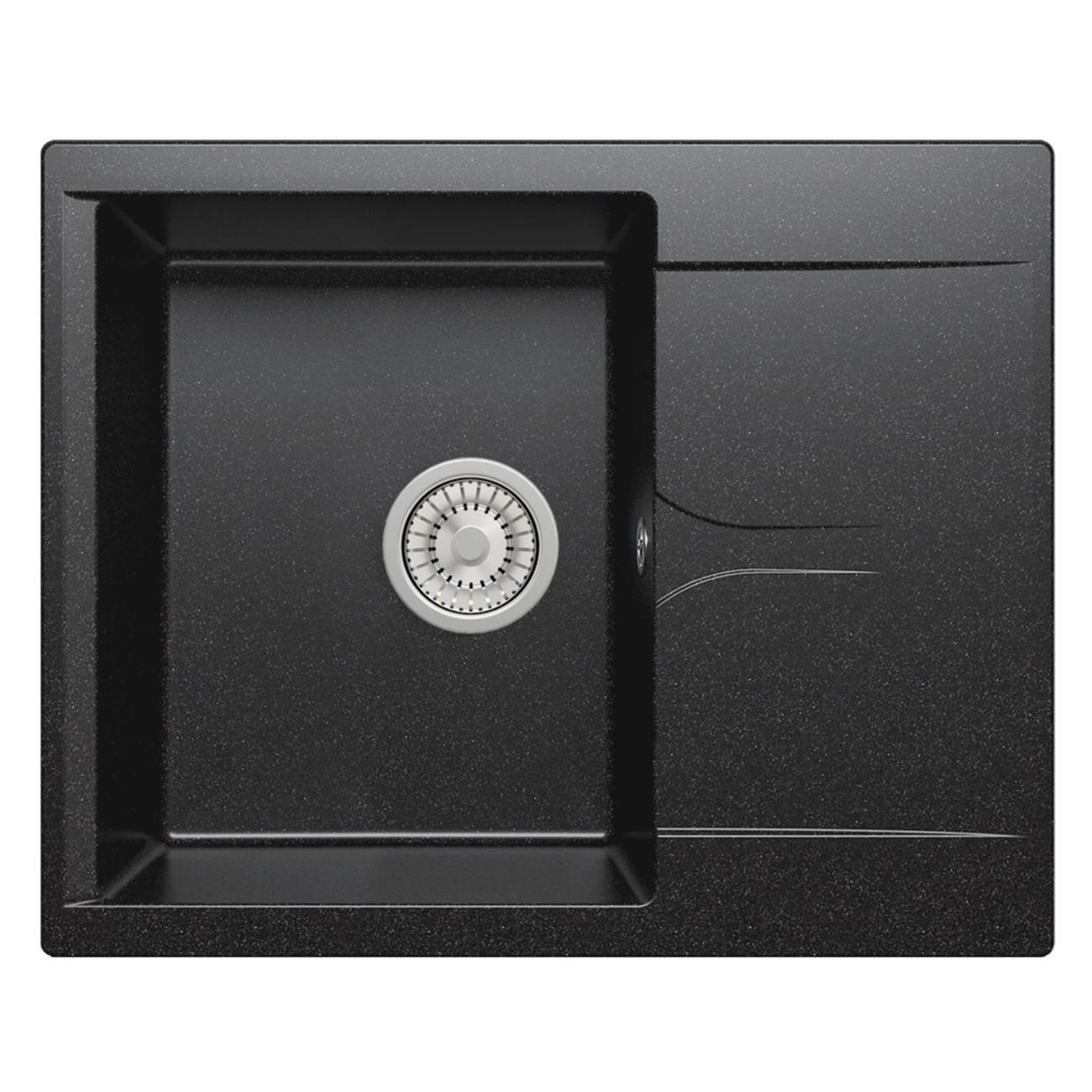 Раковина для кухни POLYGRAN GALS-620 (№16 Черная) фото