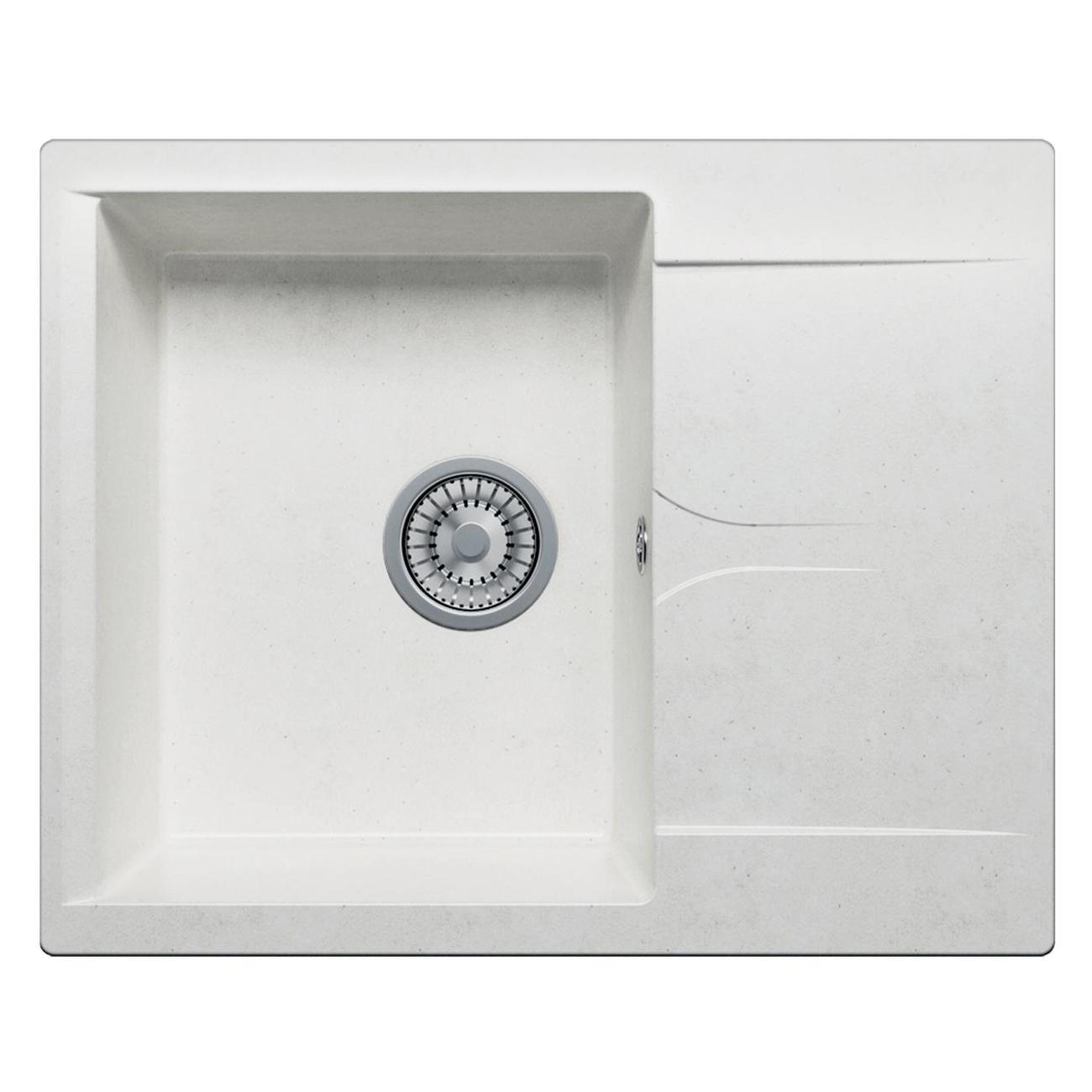 Мойка кухонная POLYGRAN GALS-620 (№36 Белый Хлопок) фото