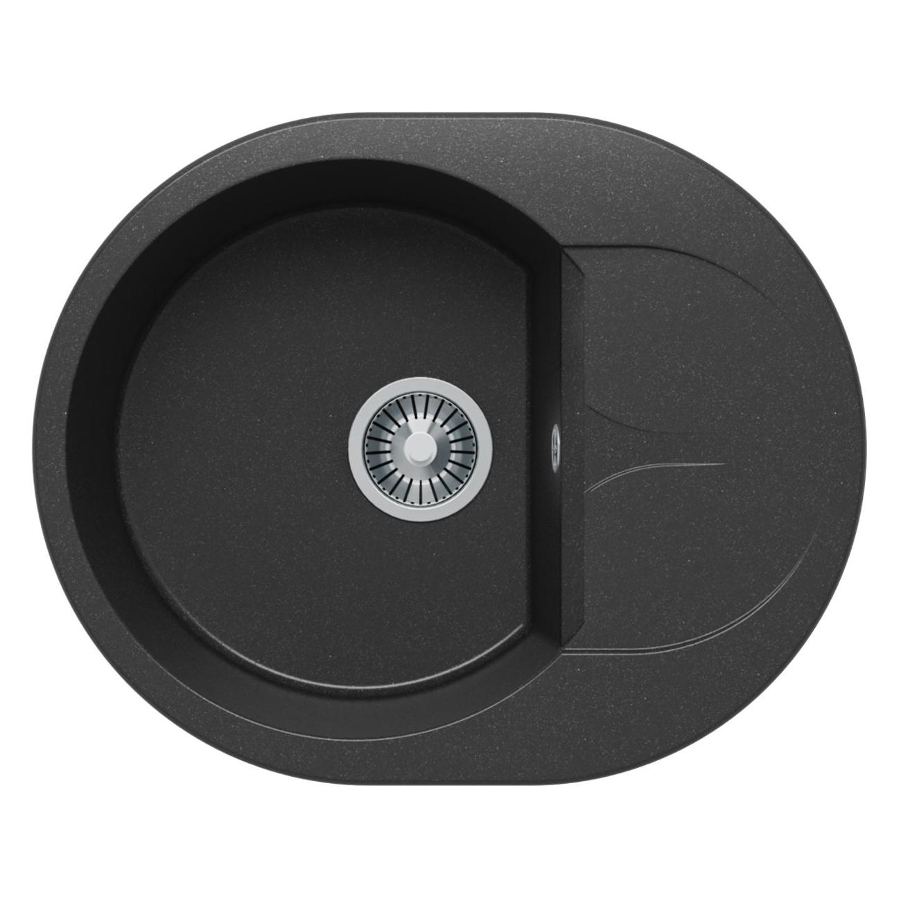 Мойка кухонная POLYGRAN ATOL-620 (№16 Черная) фото