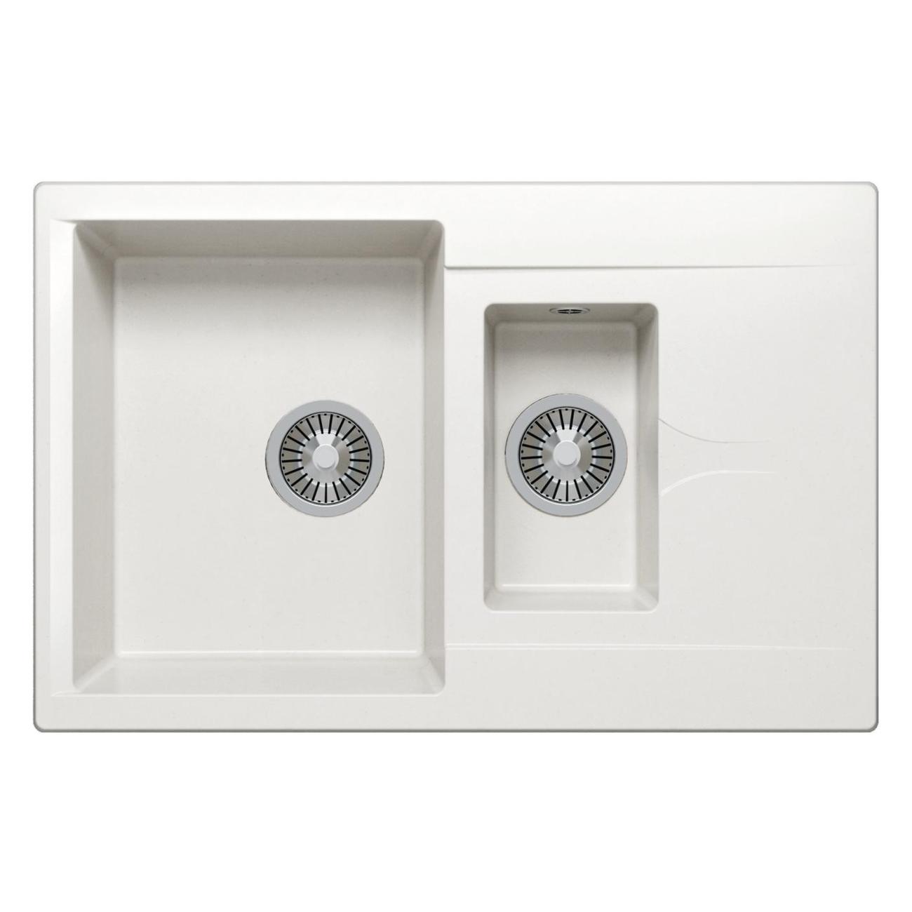 Раковина для кухни POLYGRAN BRIG-770 (№36 Белый Хлопок)