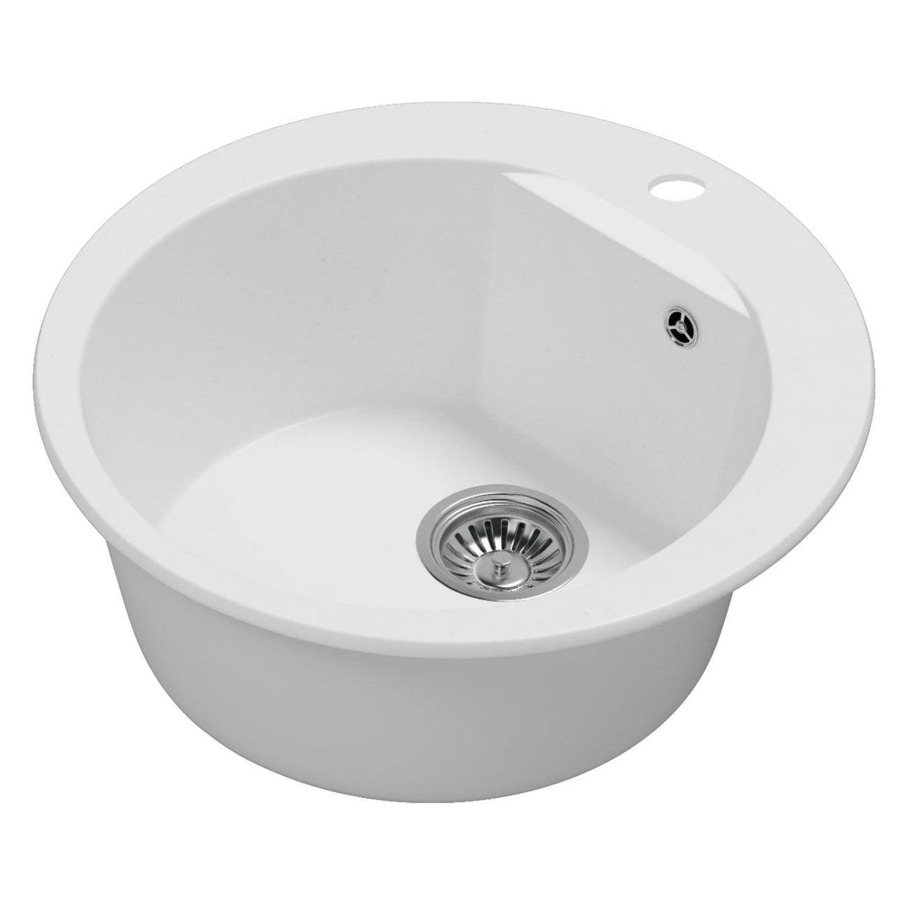 Мойка кухонная POLYGRAN ATOL-520 (№36 Белый Хлопок)