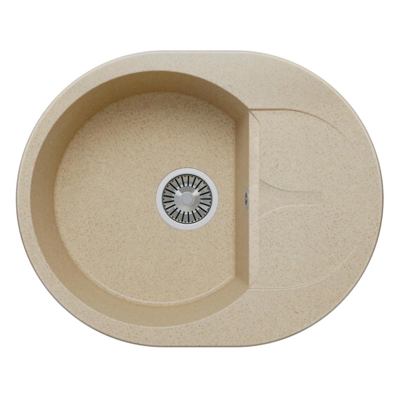 Мойка кухонная POLYGRAN ATOL-620 (№328 Опал) фото