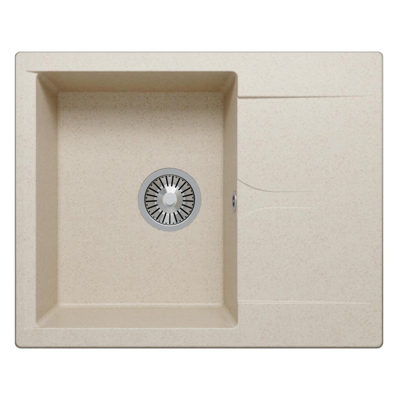 Мойка кухонная POLYGRAN GALS-620 (№327 Кремовая) фото