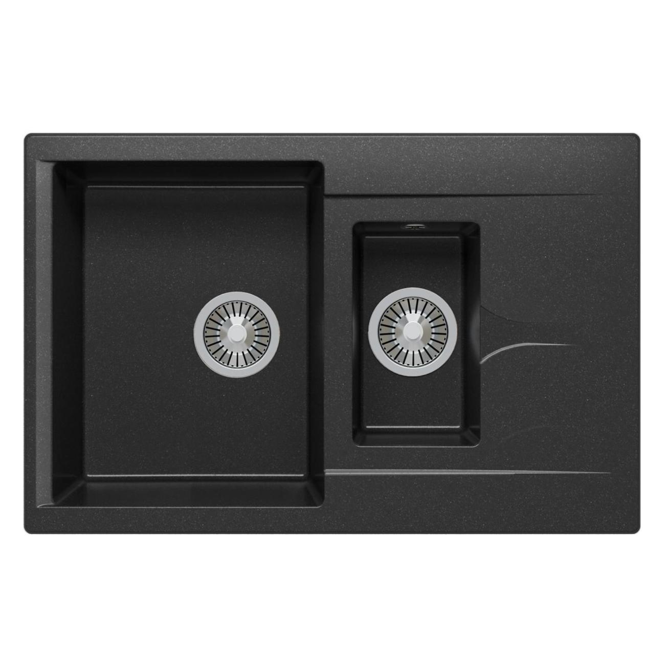 Мойка кухонная POLYGRAN BRIG-770 (№16 Черная)