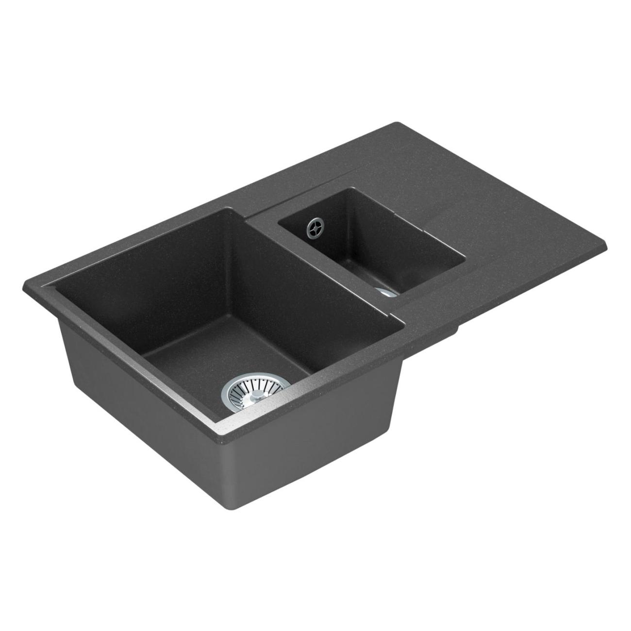 Мойка кухонная POLYGRAN BRIG-770 (№16 Черная)