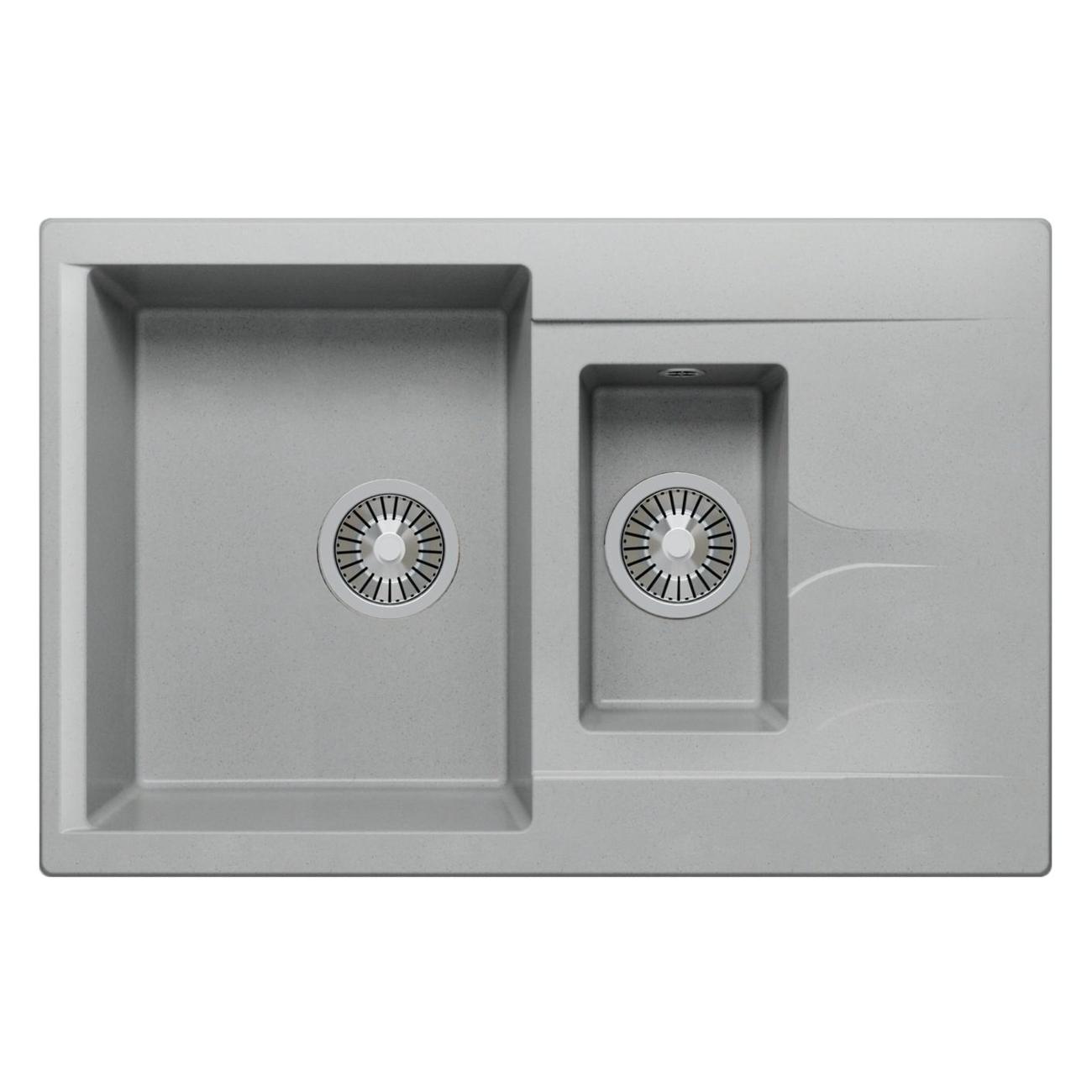 Раковина для кухни POLYGRAN BRIG-770 (№14 Серая)