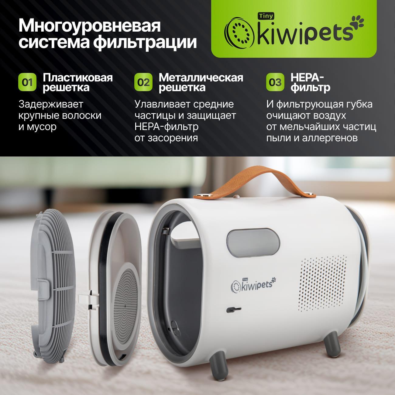 Пылесос для стрижки и уходу за дом. животными KIWI KPPC-10890