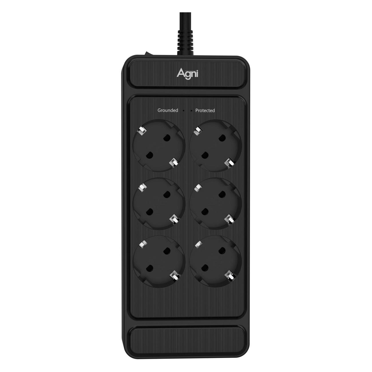 Сетевой фильтр AGNI TP-FS6E-2m-black фото