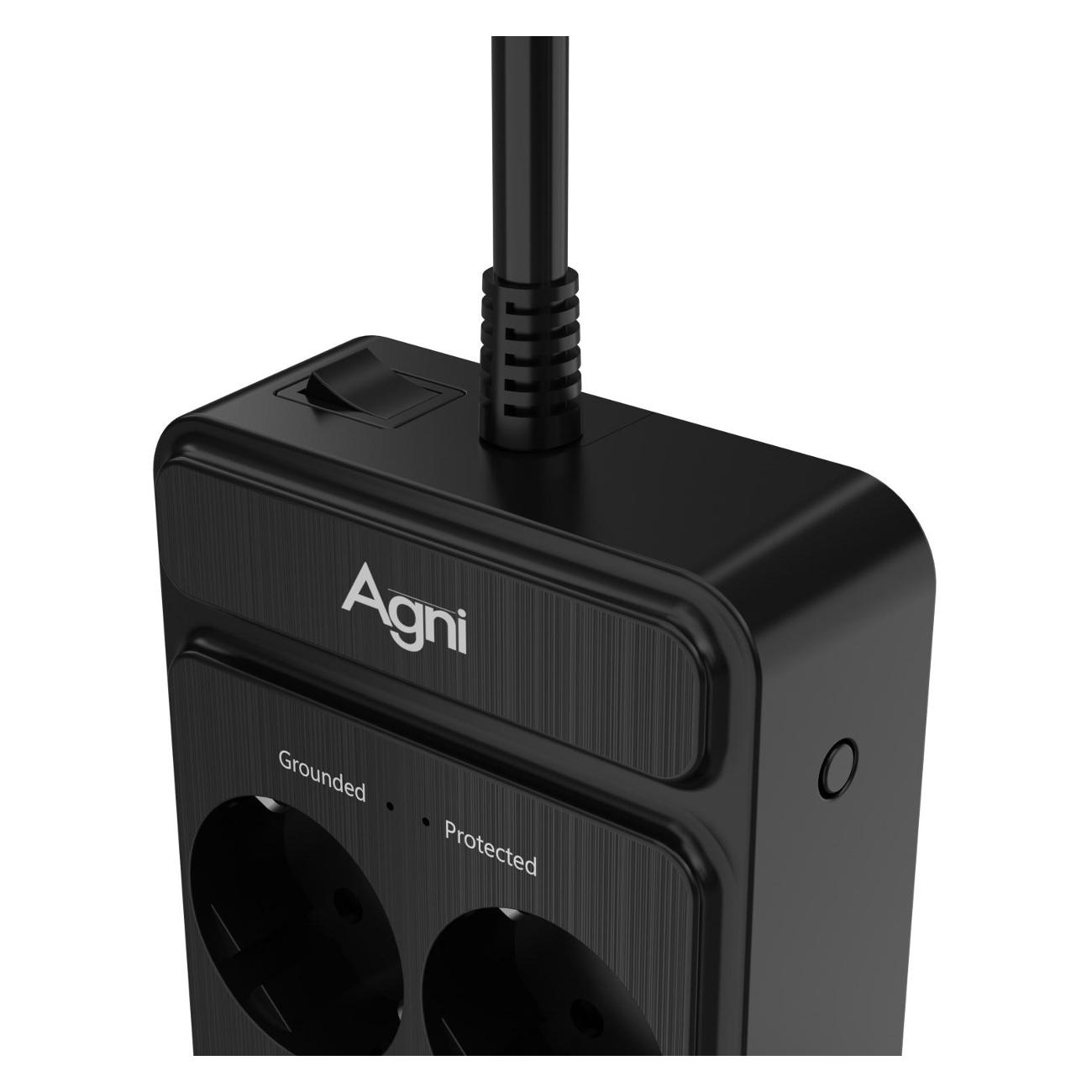 Сетевой фильтр AGNI TP-FS4U6E-C-2m-black