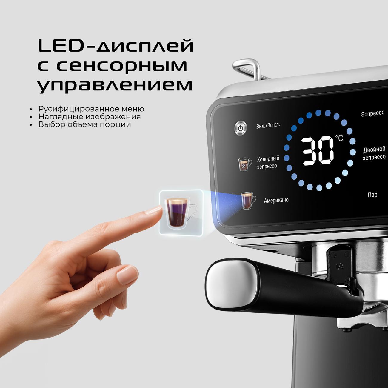 Кофеварка рожкового типа RED SOLUTION COLORSENSE CM1535