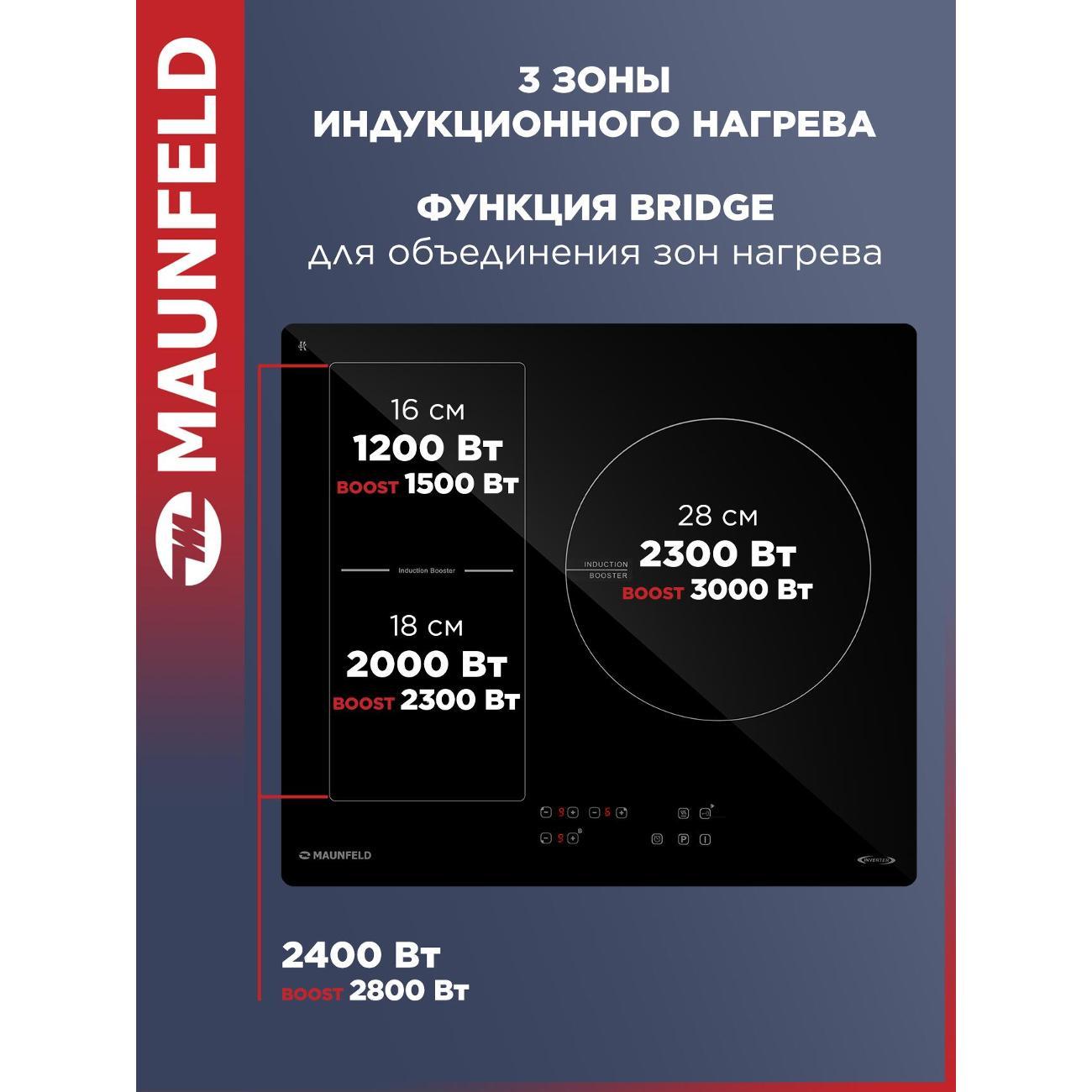 Варочная панель индукционная Maunfeld CVI593BBK Inverter