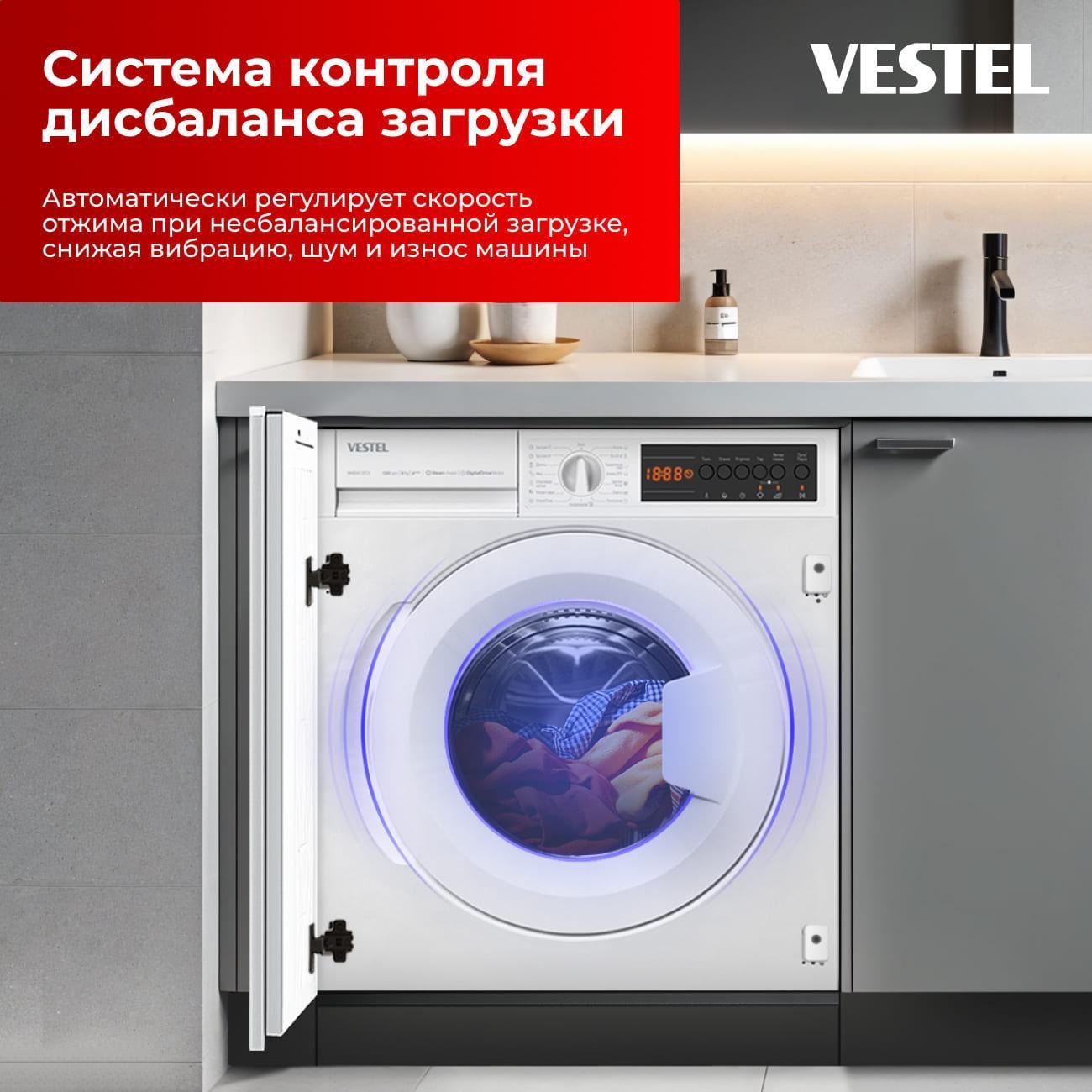 Встраиваемая стиральная машина Vestel WMBI8120T2I