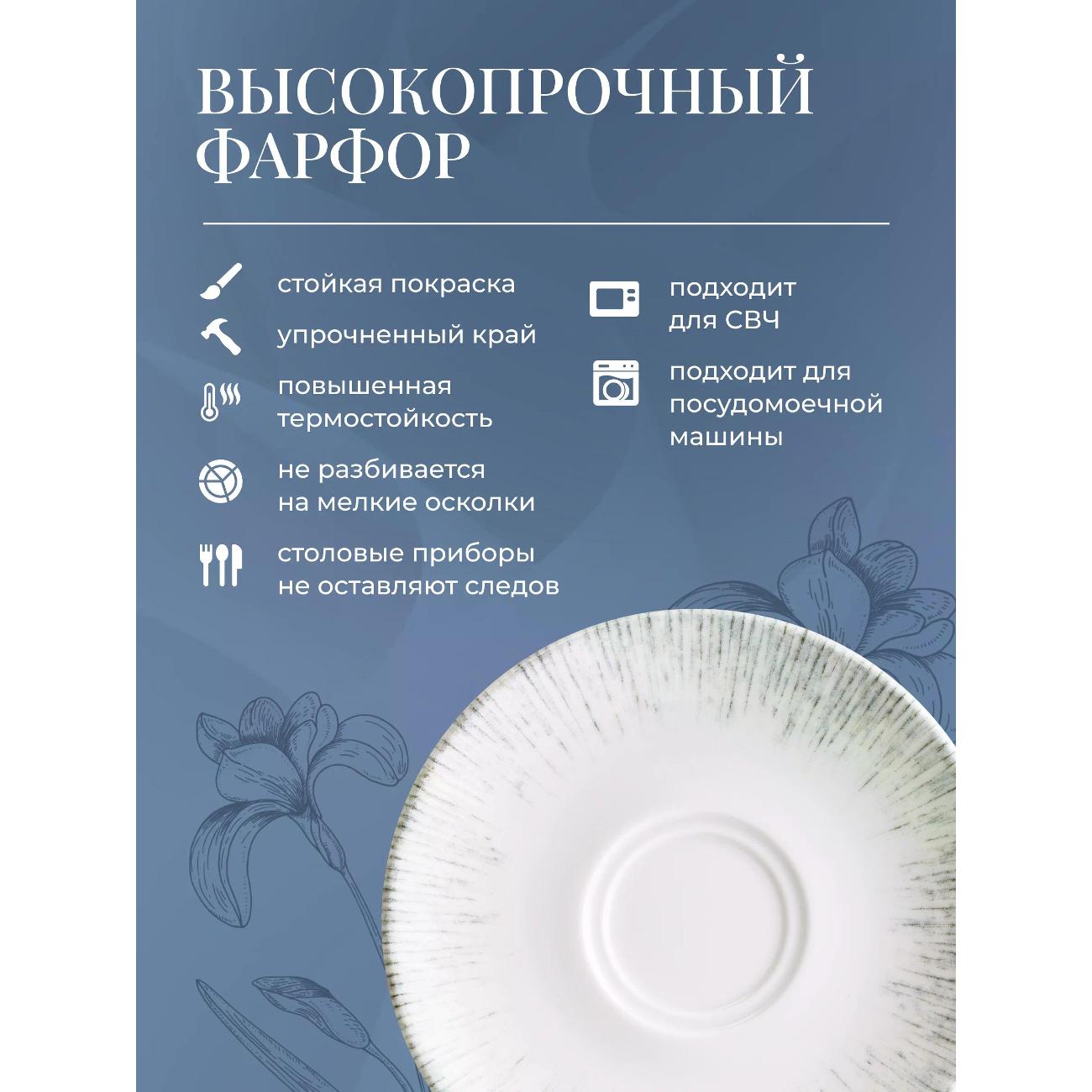 Тарелка столовая BONNA Iris 16 см, 6 шт.