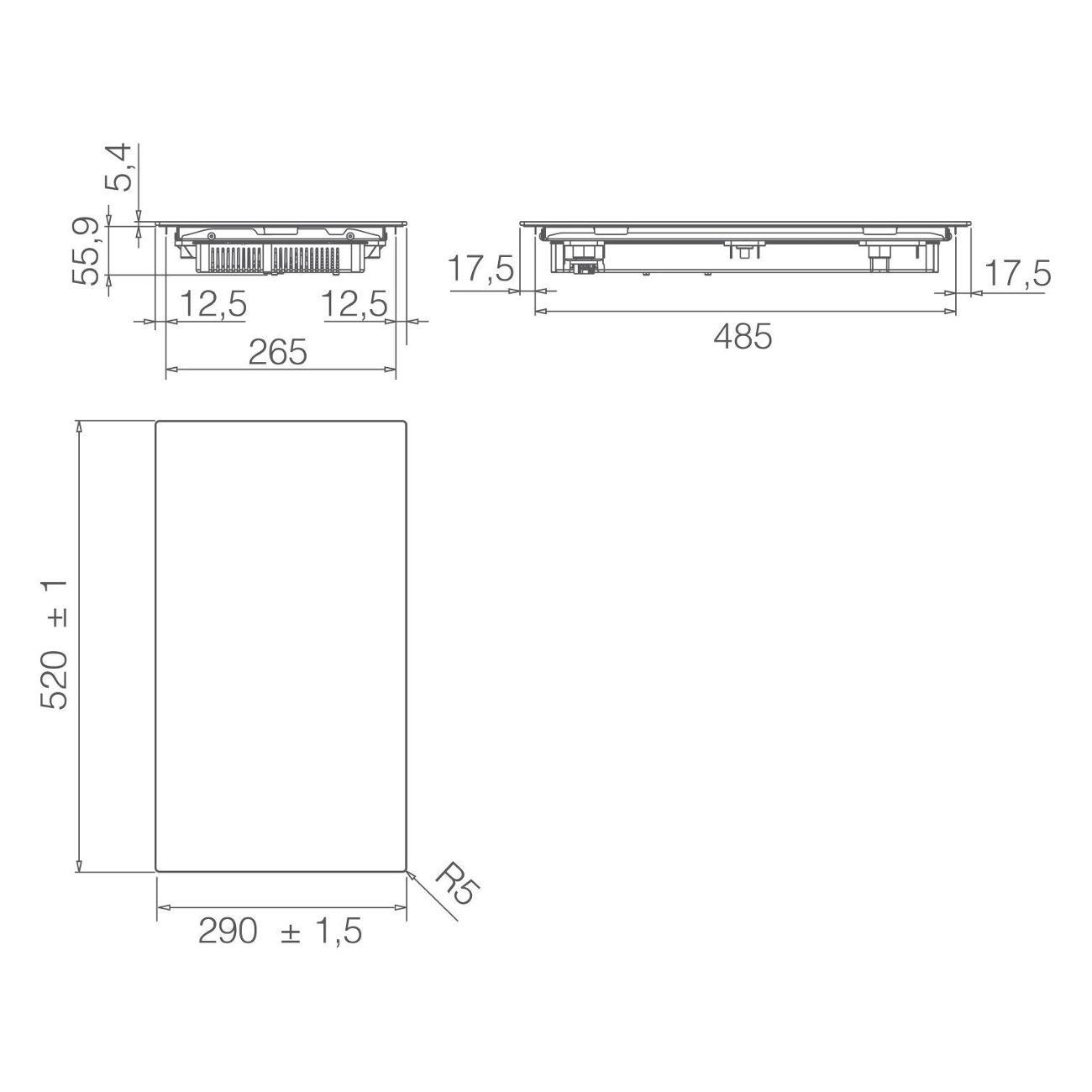 Встраиваемая индукционная панель независимая Elica PRIMIS 302 BL