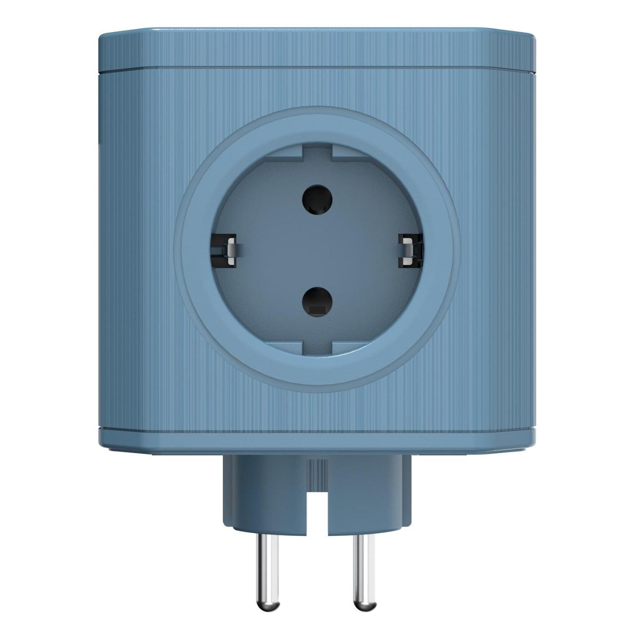 Тройник для розетки AGNI TP-VE5E-blue