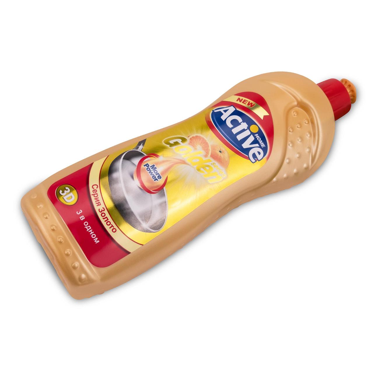 Средство для мытья посуды ACTIVE Gold Апельсин750мл