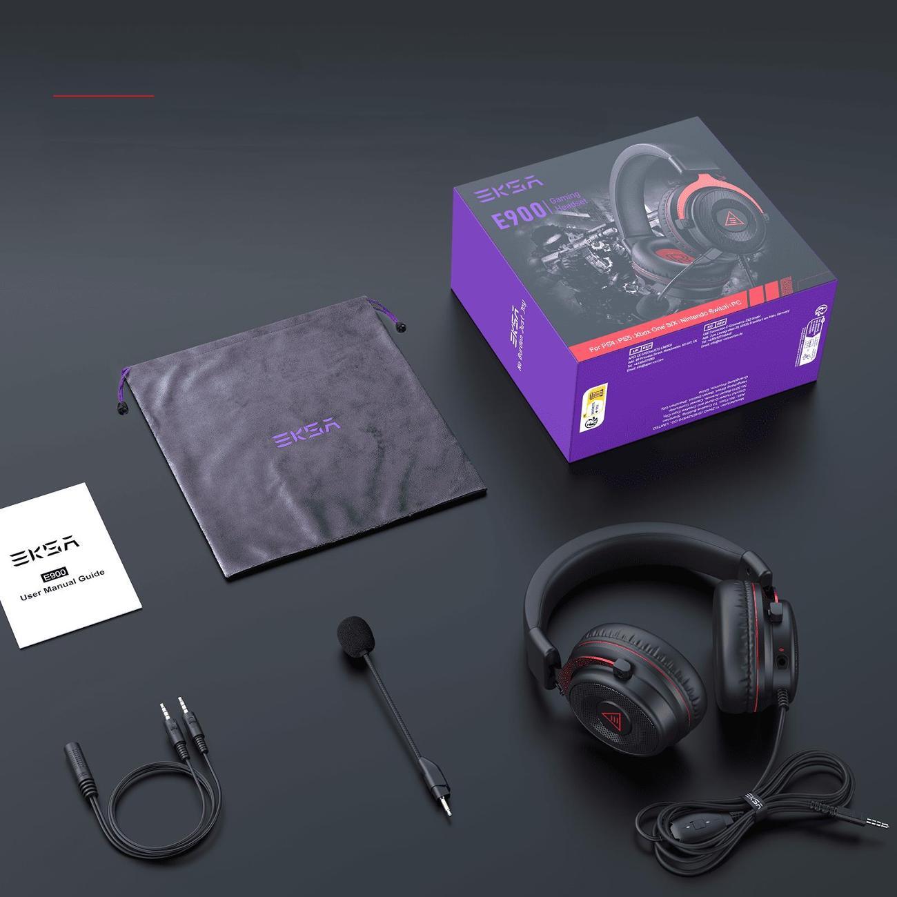 Проводные игровые наушники EKSA EKS-E900-RD