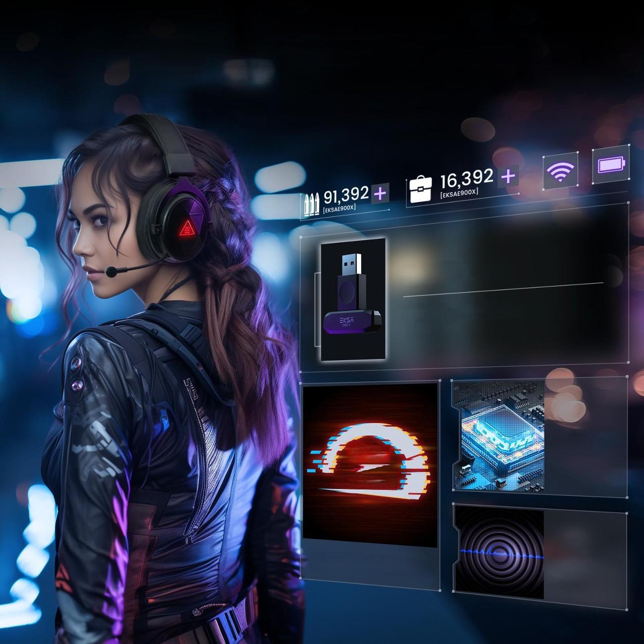 Беспроводные игровые наушники EKSA E900X