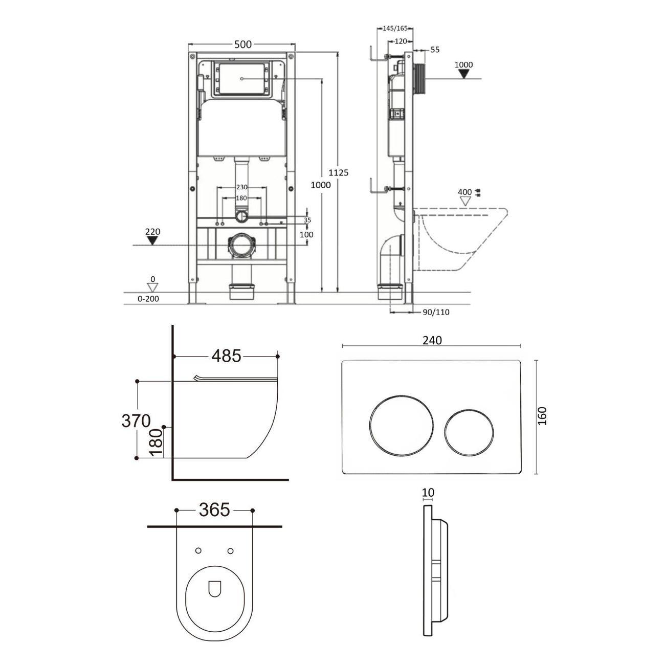 Унитаз Agger ATI09150+APB144