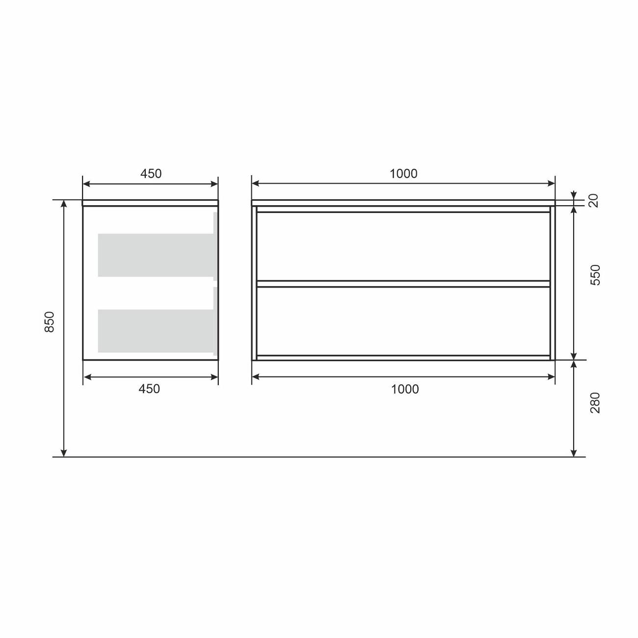 Тумба под раковину Uperwood Next Premium (3930205159)