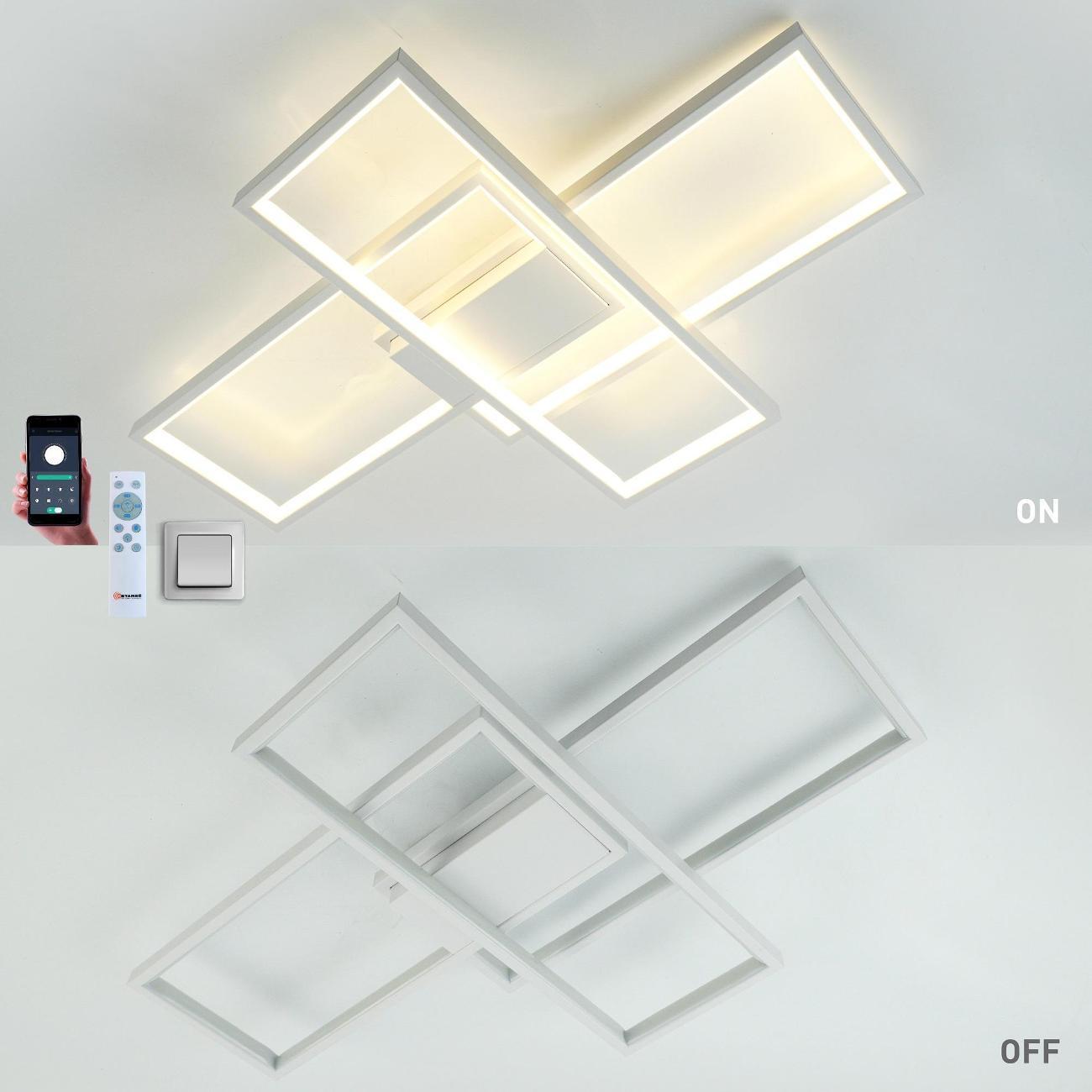 Люстра Estares SVEN 85W 3S-APP-690x470x80-WHITE/WHITE-220-IP20