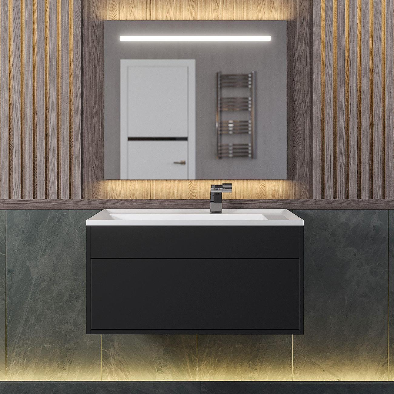 Тумба под раковину Uperwood Lotus черный (39340205461)