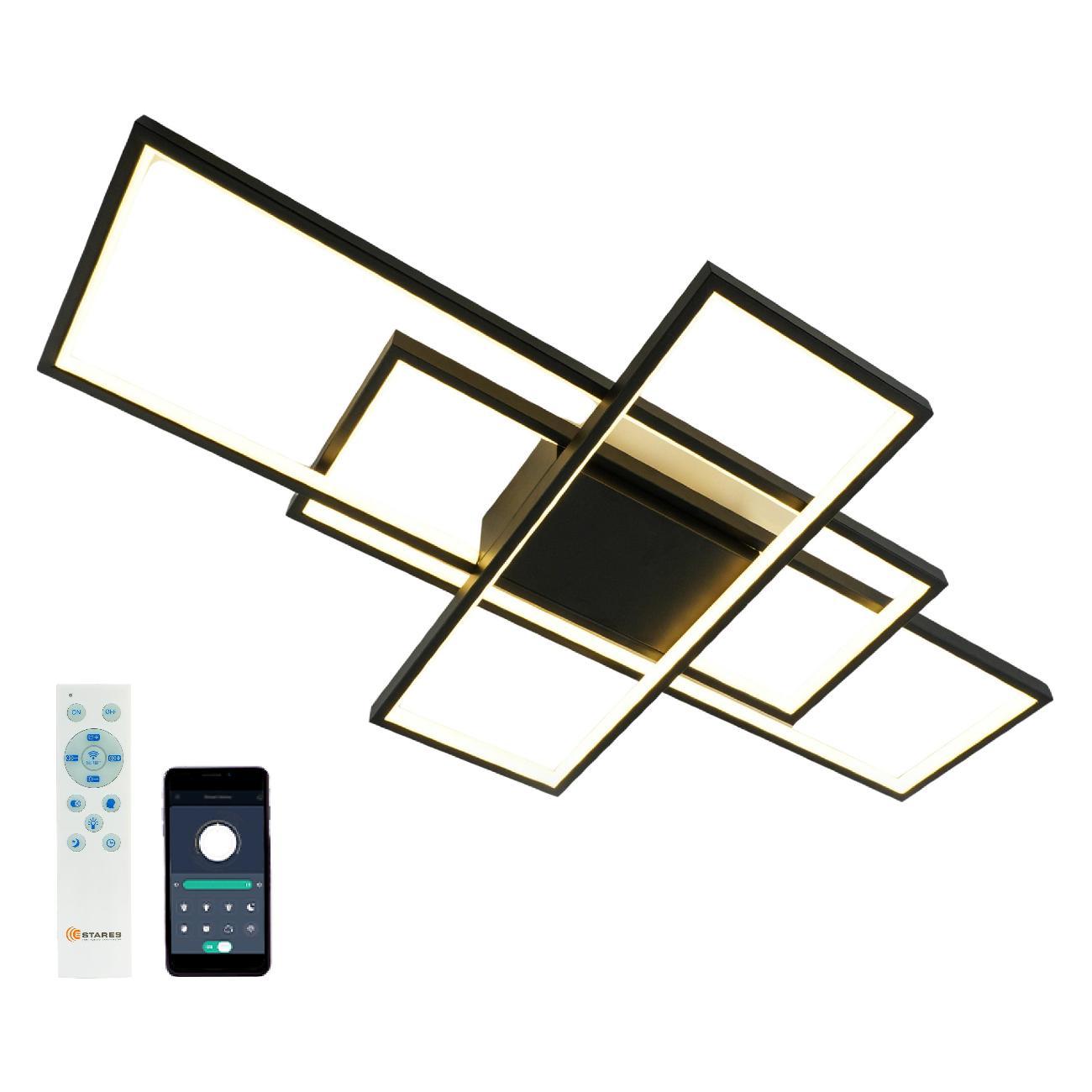 Люстра Estares SVEN 120W 3S-APP-900x500x80-BLACK/WHITE-220-IP20