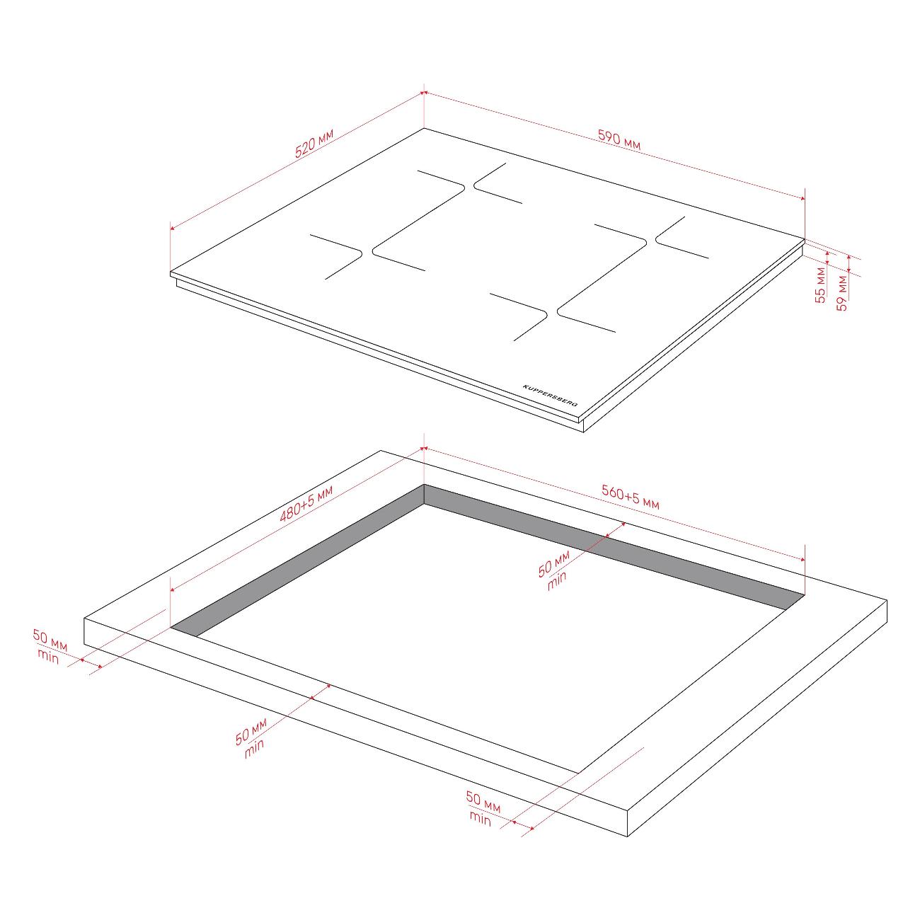 Встраиваемая индукционная панель независимая Kuppersberg ICI 626