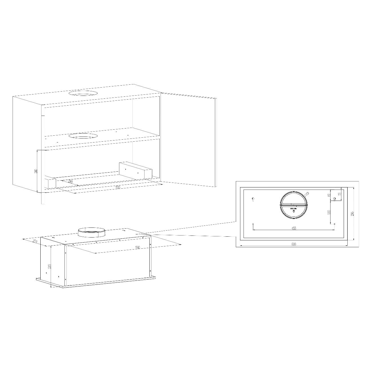Вытяжка полностью встраиваемая Kuppersberg INPUSH 60 B