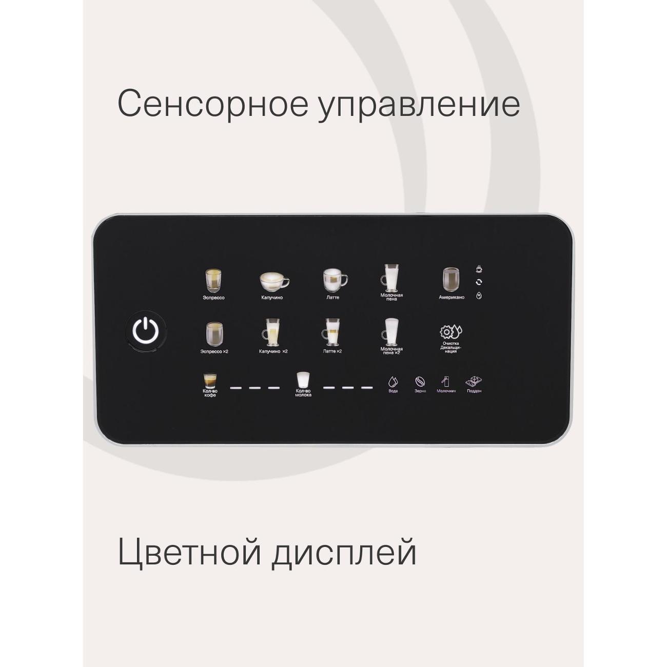 Кофемашина автоматическая Krona Automatische Kaffeemaschine 19 Bar KRCM01 черный