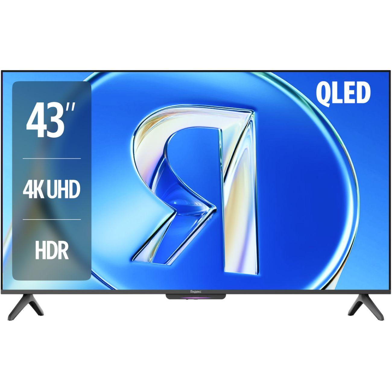 Телевизор Яндекс ТВ Станция Бейсик QLED с Алисой 43“ 4K UHD фото