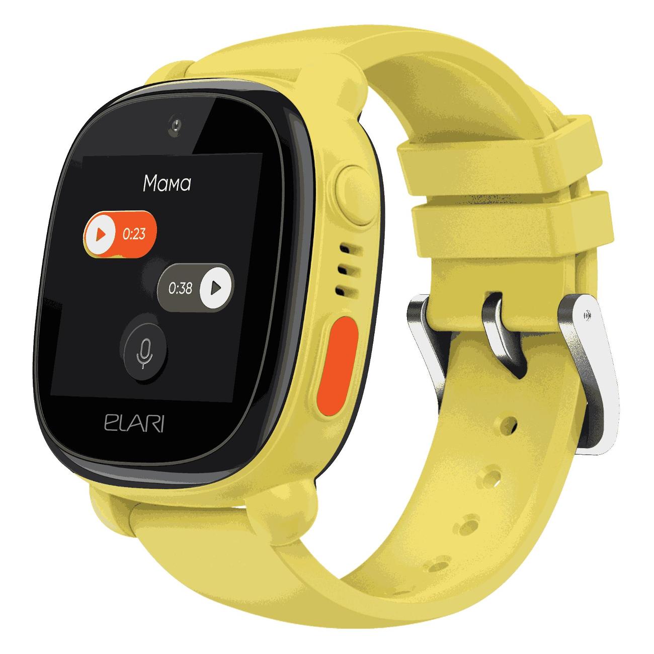 Часы с GPS трекером Elari 4G Lite желтый фото