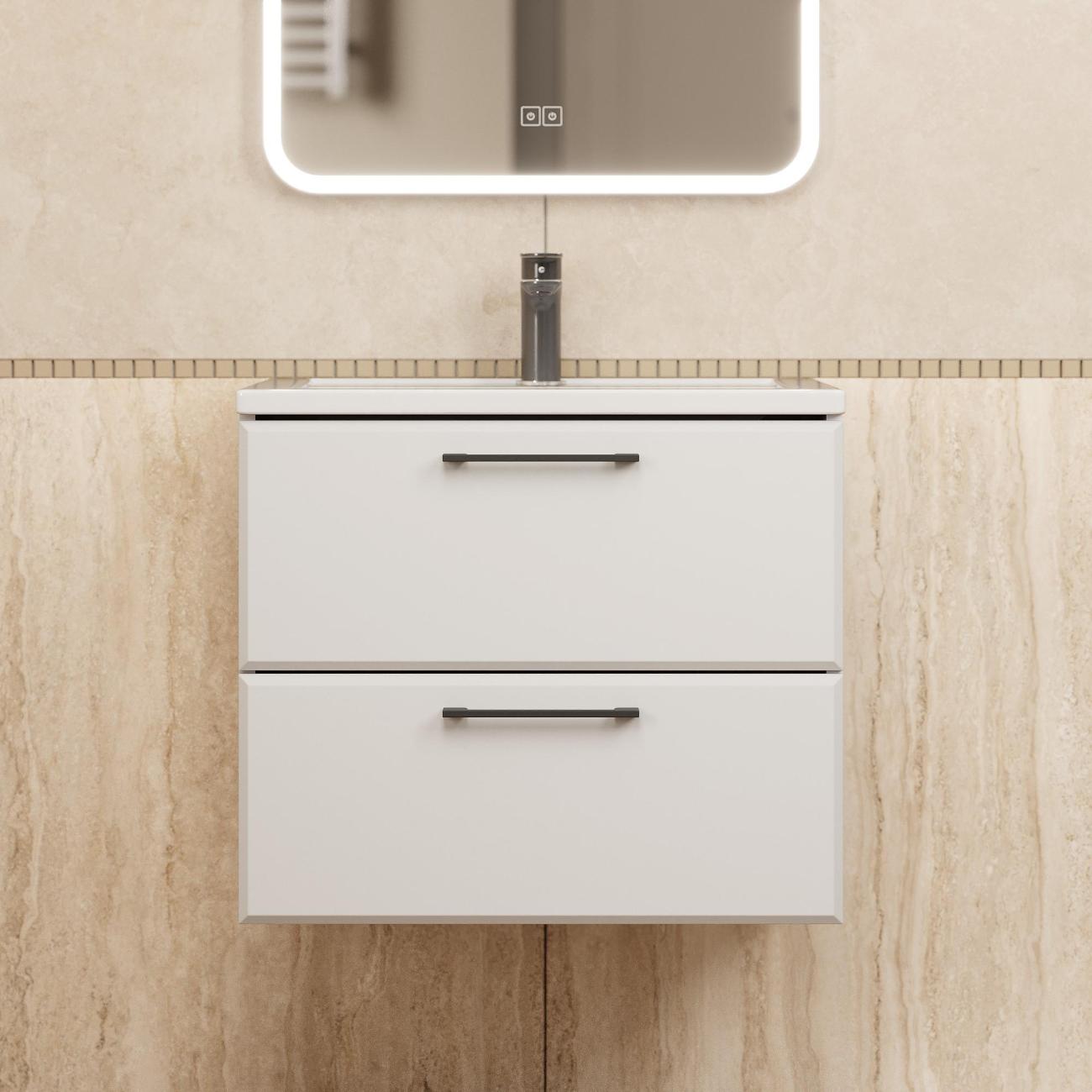 Тумба под раковину Uperwood Foster New 60 см, подвесная, белая