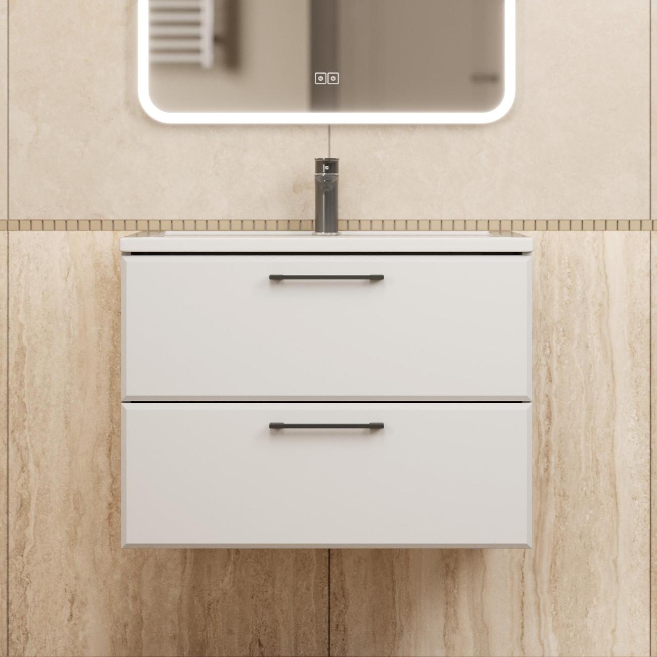 Тумба под раковину Uperwood Foster New 70 см, подвесная, белая