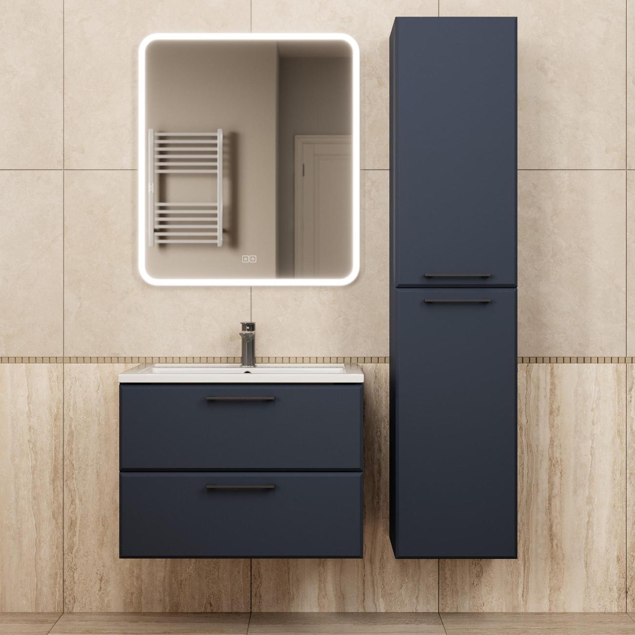 Тумба под раковину Uperwood Foster New 70 см, подвесная, черная