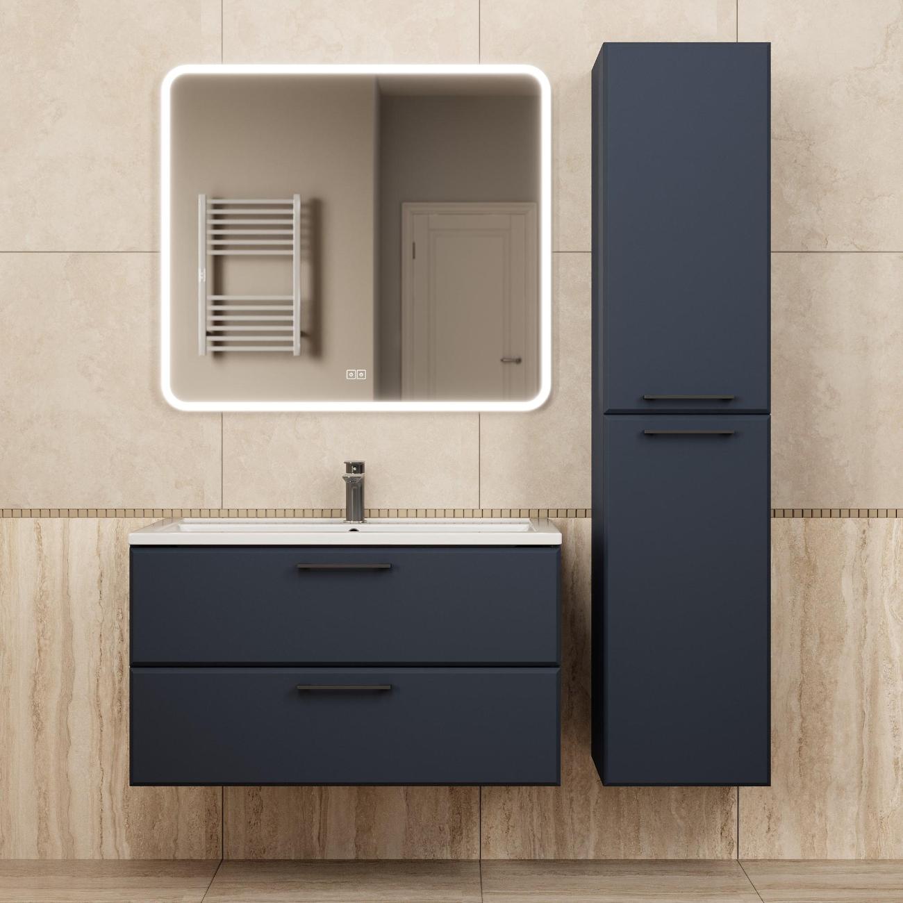 Тумба под раковину Uperwood Foster New 90 см, подвесная, черная