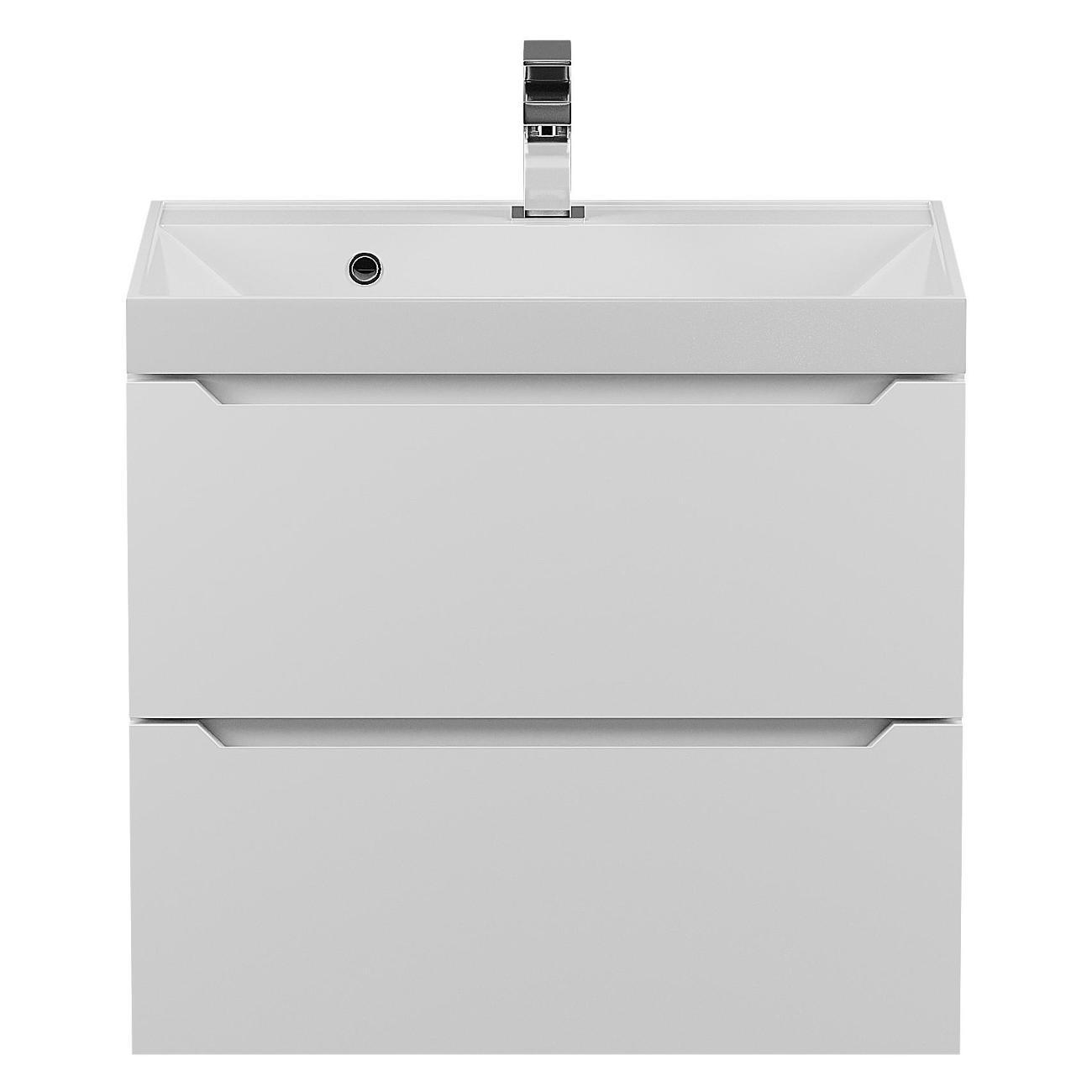 Тумба под раковину Uperwood для ванной 60 см, подвесная, белая матовая